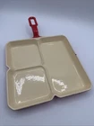 Griswold #666 Red and Cream Enamel Cast Iron Colonial Breakfast Skillet
