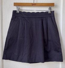 J. Crew Mini Skirt Sz 6 Blue Lined Career Academia