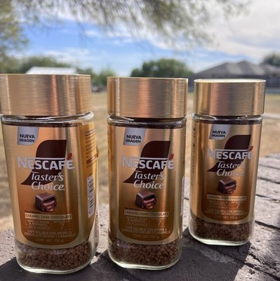 3 - NESCAFE TASTERS CHOICE INSTANT COFFEE CARAMEL DARK CHOCOLATE 100G (3.5OZ)