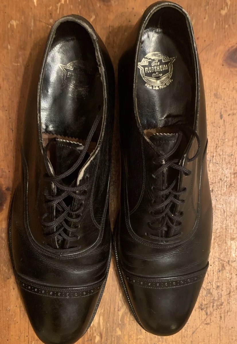 Vintage Florsheim Penfield Cap Toe Men's Shoes 8.5 C 20308