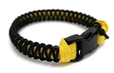 Paracord Bracelet 550 Yellow/Black Micro Cord U.S. Seller - Handmade 
