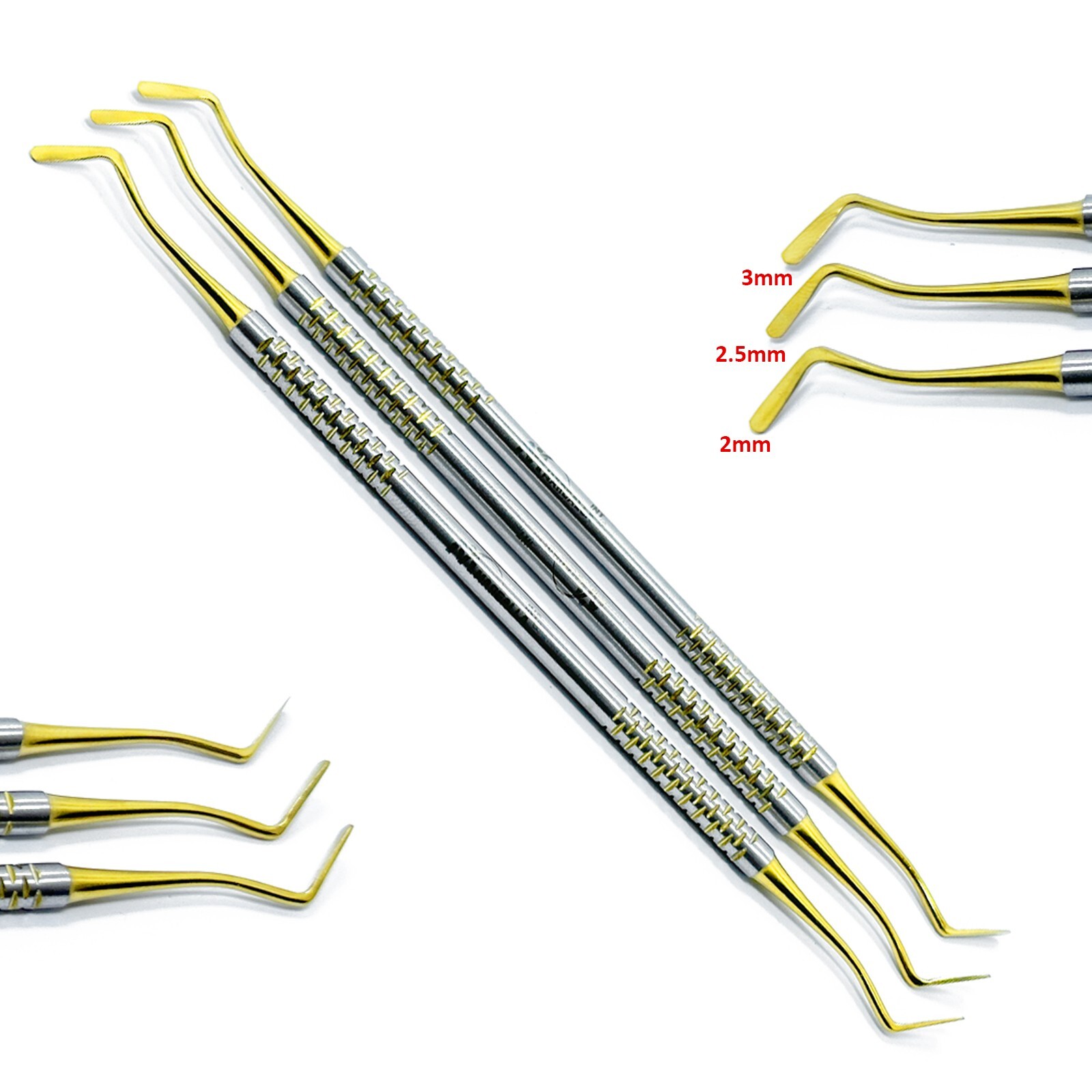 Titanium Gold Tips Dental Flat Plastic Filling Instruments Composite Restorative