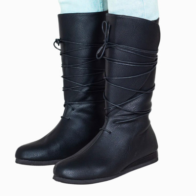 Adult Unisex Renaissance Fair Halloween Cosplay Costume Lace Up Boots