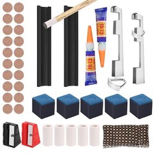 39pcs Pool Cue Repair Kit 2 Pool Cue Tip Clamp 20 Billiard Cue Tips 4 Shaper ...