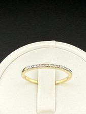 925 Sterling Vermeil .25 Carat Natural Diamond Ring Band Size 7