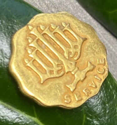 14K Yellow Gold Judaica Menora Service Vintage Signed CMB Small Screw Pin Top
