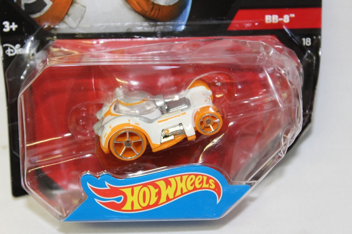 Hot Wheels Star Wars BB-8 Robot #18 Orange & White Car NEW on