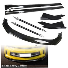 For Chevy Camaro Front Bumper Lip Splitter Spoiler Side Skirt Strut Rod