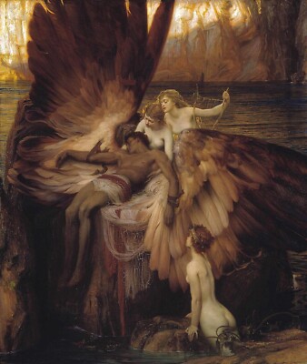 Herbert James Draper : The Lament for Icarus : 1898 : Archival Quality Art Print