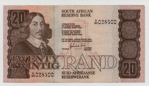 SOUTH AFRICA 20 RAND 1981 PICK 121B LOOK SCANS