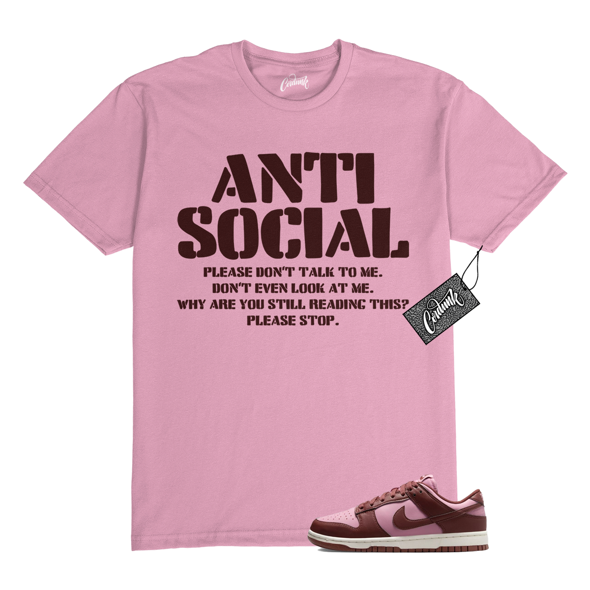 T shirt Dunk Dark Pony Elemental rosa bassa Next Nature abbinata come