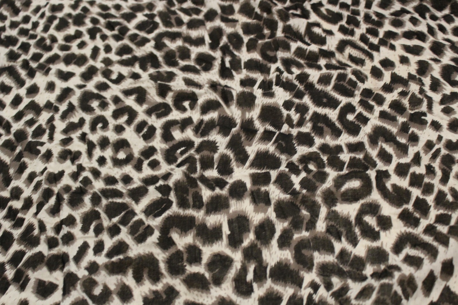 Lightweight Accent Scarf Rectangle Gray Black Leo… - image 8