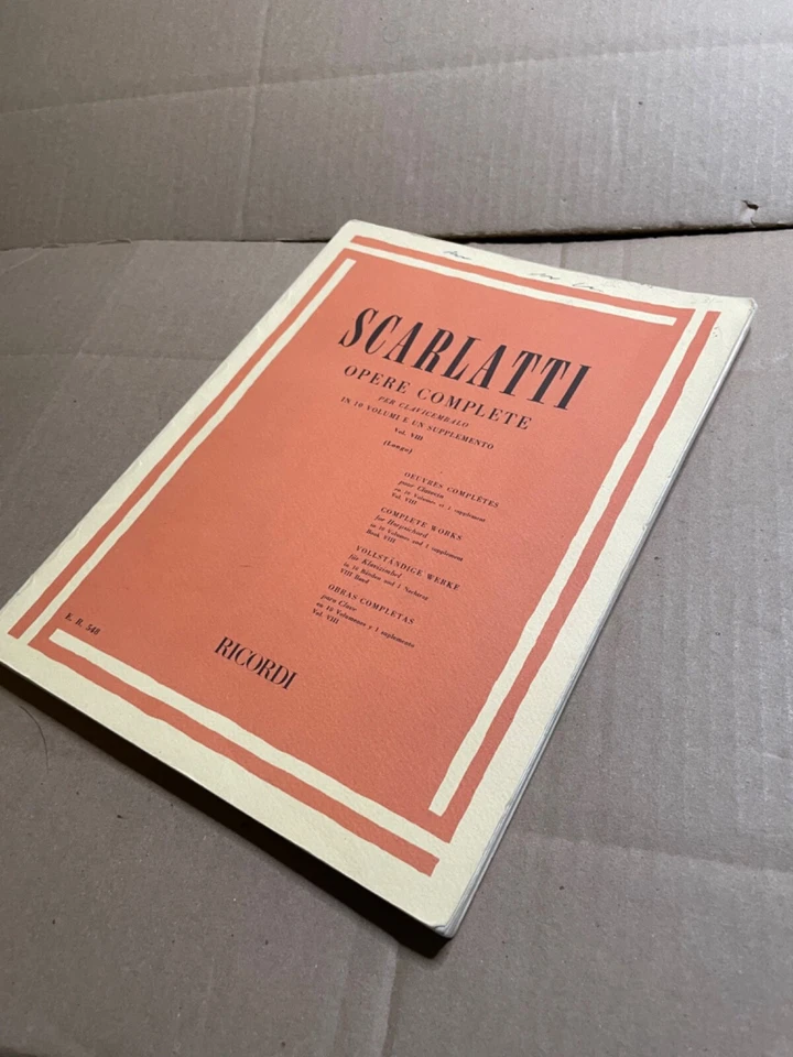 Scarlatti: Opere Complete, per Clavicembalo, Vol. VIII 8. Ricordi. 1973  ER 548 - Image 2 of 4