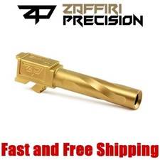 Zaffiri Precision Fluted Match Barrel for Glock 19 Gen 5 - Gold Titanium Nitride