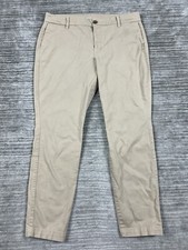 Old Navy Pants Womens 12 Beige Skinny Faux Back Pockets Cotton Blend