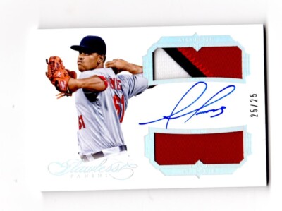 2017 PANINI FLAWLESS DUAL ROOKIE PATCH AUTOGRAPHS #11 ALEX REYES/25