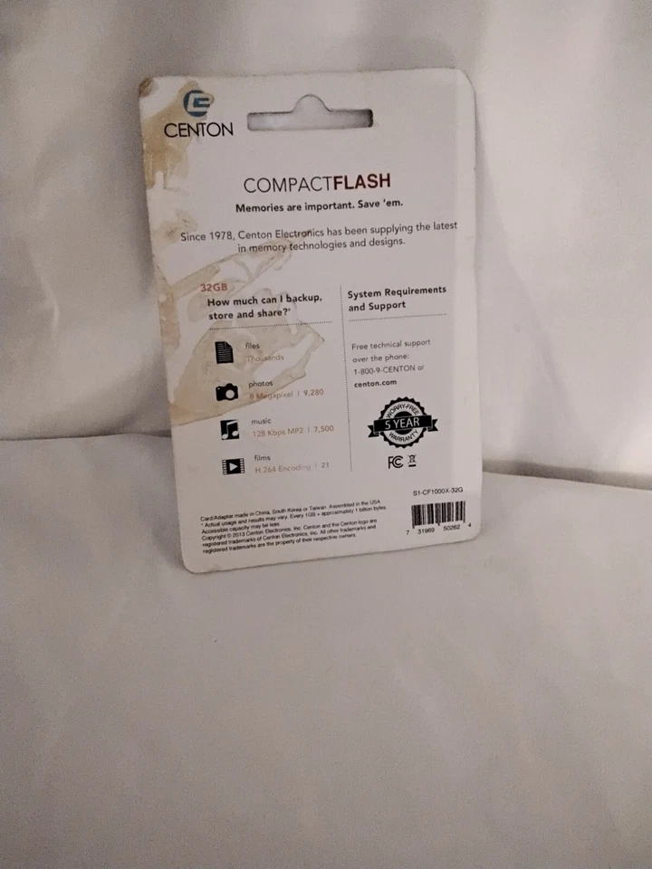 Memory Card From Centon, 32GB compact flash mobile - Image 2 of 3