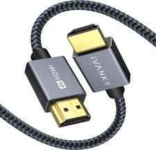 New-- Ivanky High Speed 4K Hdmi to Hdmi 4K Braided Cable - 60 HZ - 6.6 FT Length