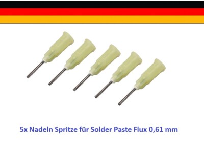   5x Abgabe Nadeln Spritze für Solder Paste Löten Flux Schweißen Werkzeug #X2 