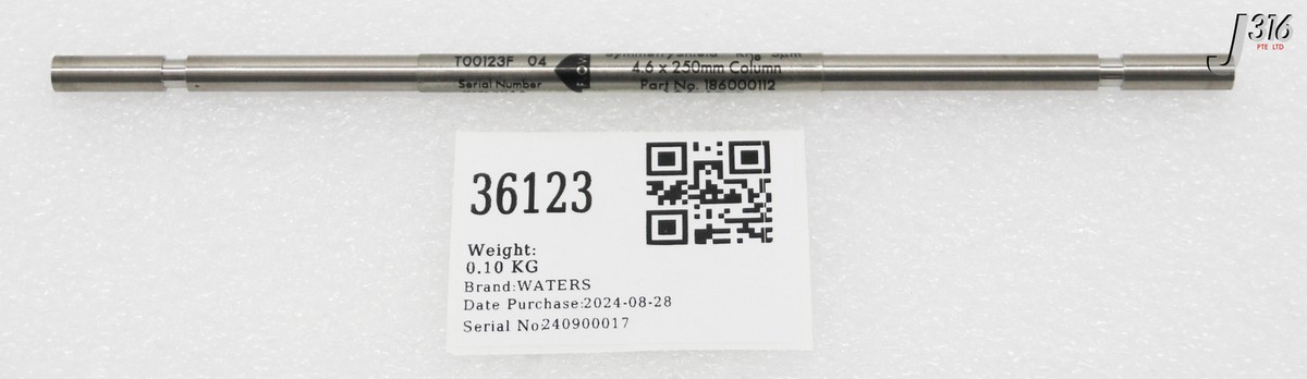 36123 WATERS COLUMN, SYMMETRYSHIELD RP18, 5µM, 4.6 X 250MM