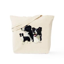 CafePress Border Collie Natural Canvas Tote Bag, Cloth Shopping Bag (960005613)
