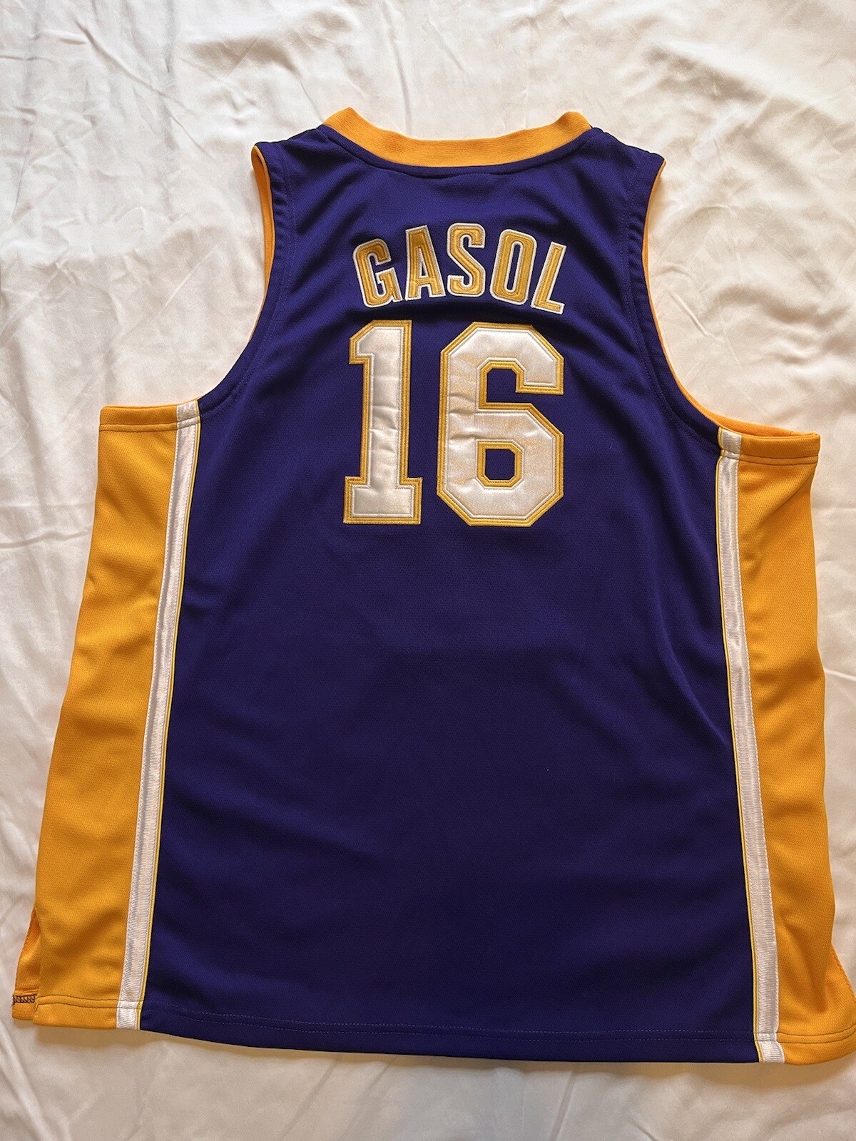 Authentic Pau Gasol Los Angeles Lakers Jersey XL 50 adidas Swingman New