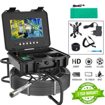 10.1'' Sewer Camera 512HZ Self-leveling Pipe Inspection Snake Camera 30M/98ft