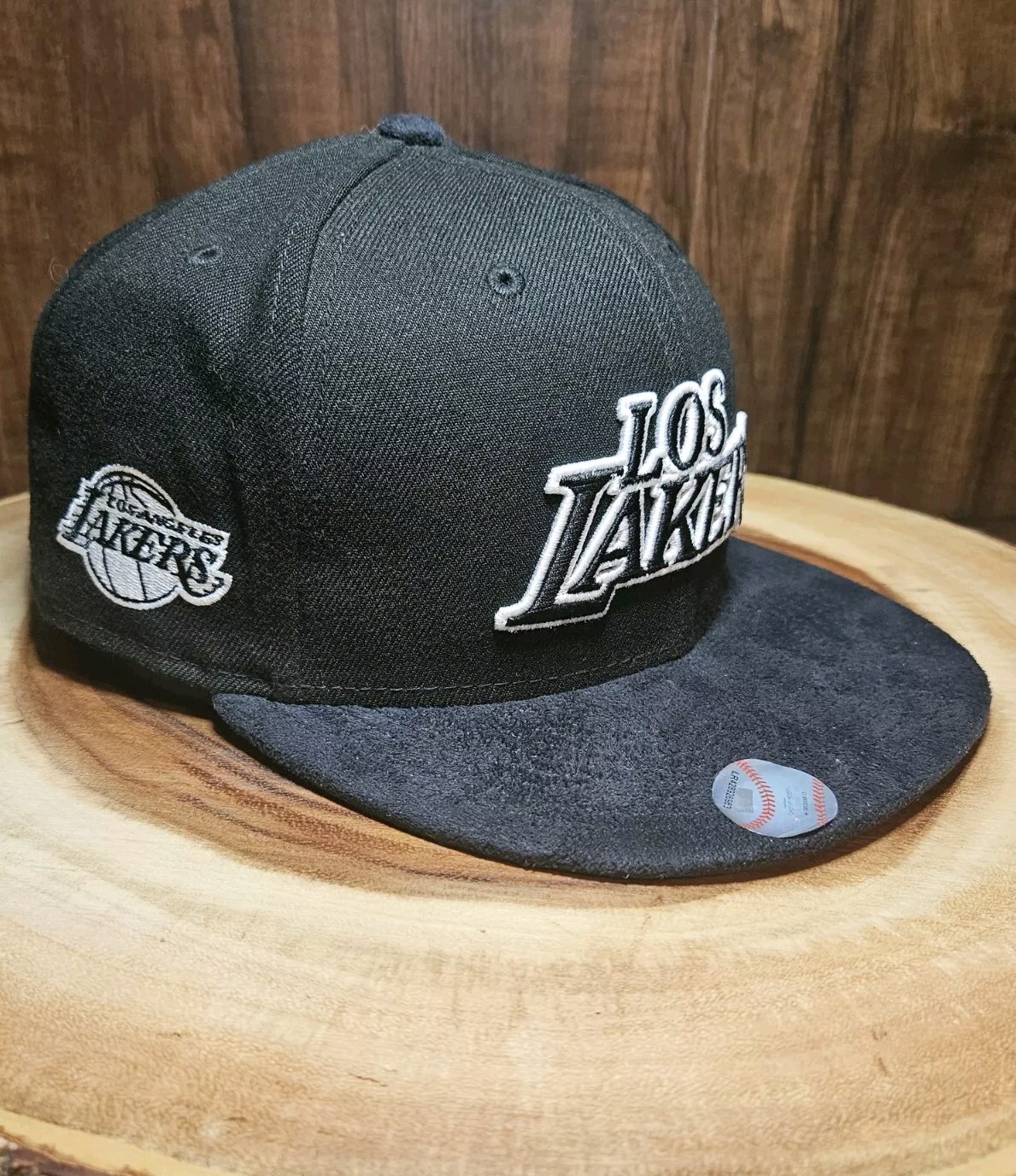 LA Lakers Suede Bill New Era 59Fifty Fitted Hat Size 7 5/8