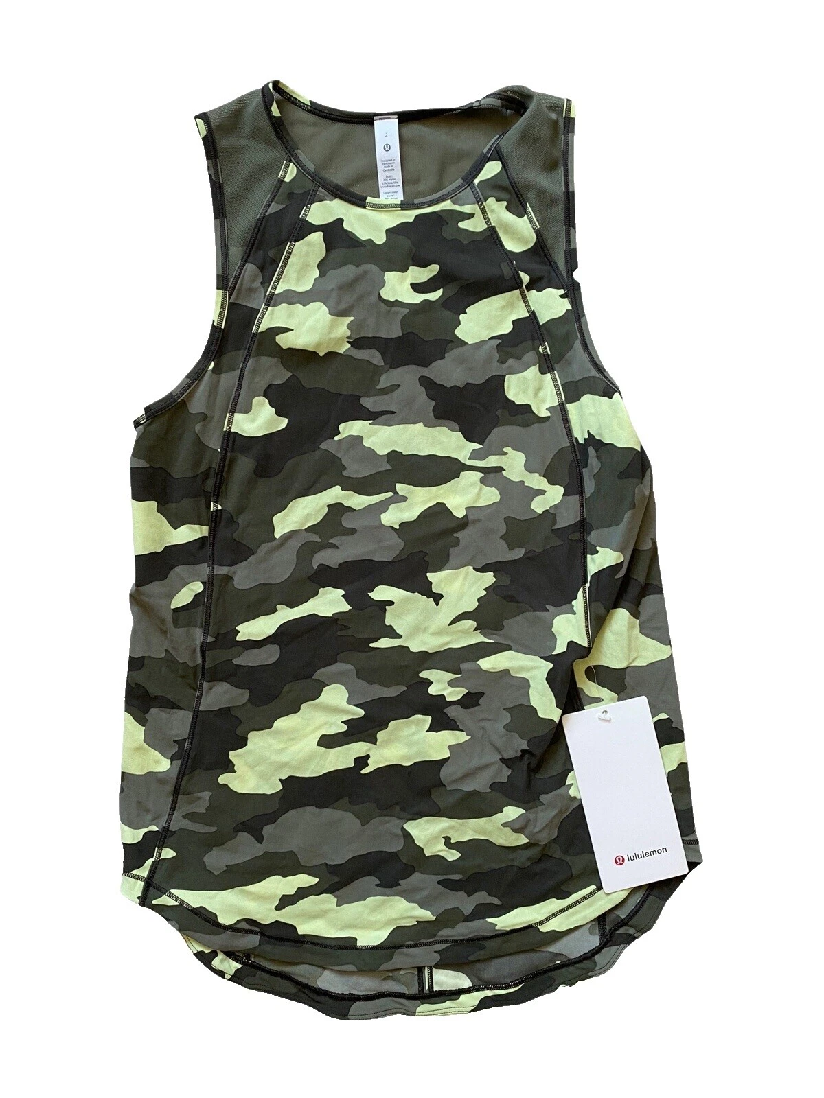 Camuflaje Lululemon regular Activewear Tops para mujer