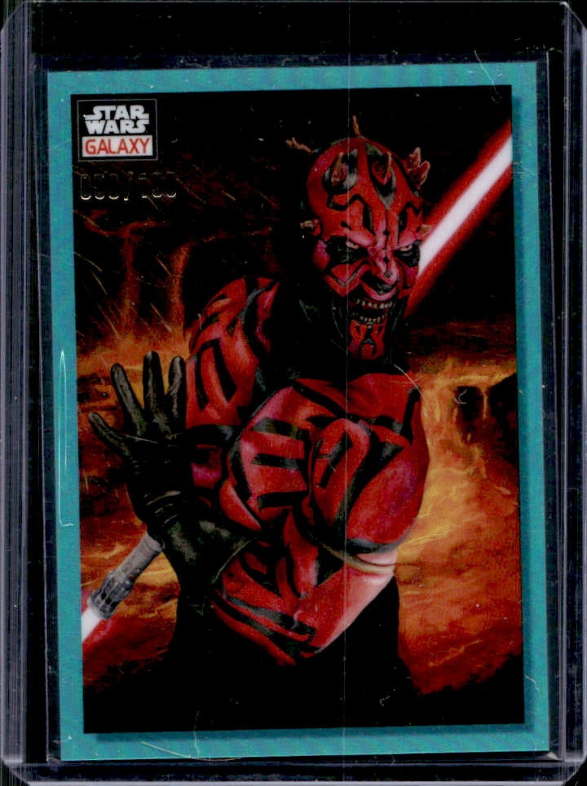 2023 Topps Chrome Star Wars Galaxy Maul s Rage Aqua Refractor #/199