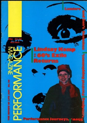 Performance Magazine No 26 Oct/Nov 1983 Lindsay Kemp Live Art UK Performance Art