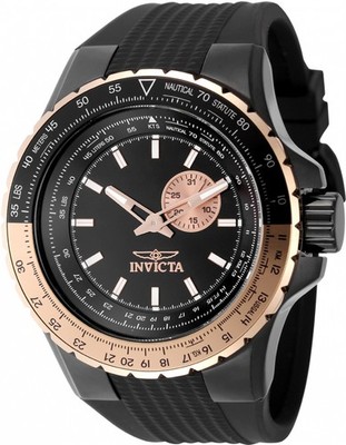 Invicta Aviator Quartz Black Dial Men's Watch 49725