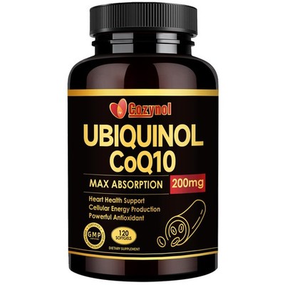 Ubiquinol CoQ10-200mg-Softgels with Vitamin E & Omega 3, High Absorption Coen...