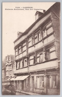 Lannion Maisons Anciennes Rue des Capucins Bretagne 1910er Postkarte Hamonic