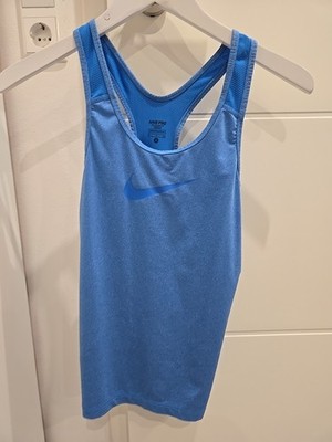 Nike PRO dri Fit Fitness Sport Gr S Blau Blue Tanktop