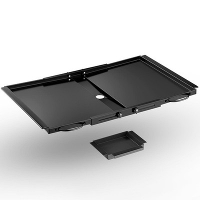 Mutool Ersatz-Fettwanne, BBQ Abtropfschale mit Auffangwanne für 4/5 schwarz