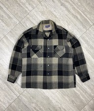 Vintage Pendleton Wool Board Button Up Shirt Size Large Plaid