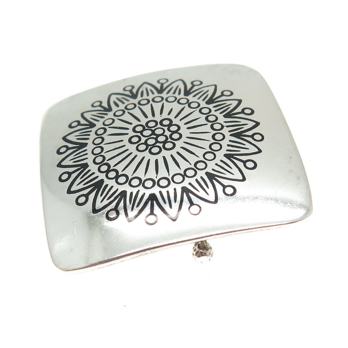 KALEVALA KORU 916H Sterling Vintage 1961 Finland Enamel Tribal Sun