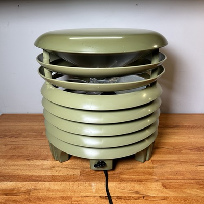 #ad #ad Hassock Fan MCM Mid Century Modern Ottoman Fan Works Great Kisco? $72.00