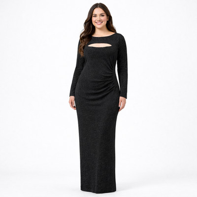 Xscape Formal Evening Gown Size 16W Black Wedding Party Special Occasion Dress