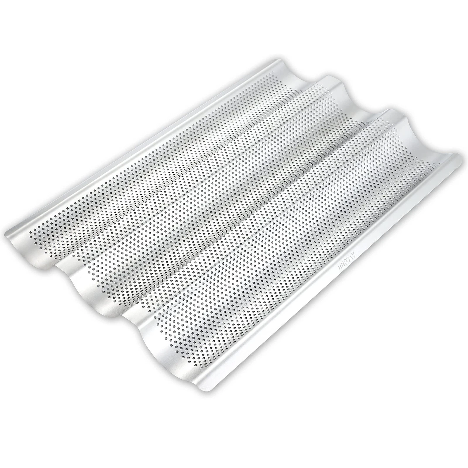 Stainless Steel French Baguette Bread Pan, Perforated Loaf Pans for Baking 15...