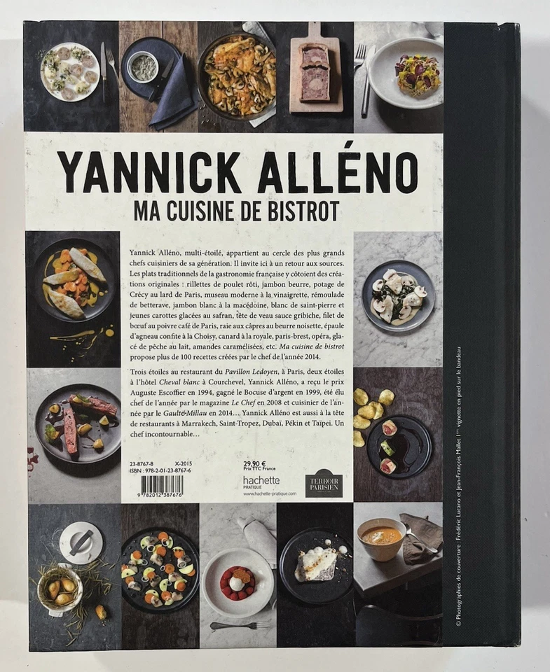 Ma CUISINE de BISTROT Yannick Alléno LIVRE recettes - Photo 2/3