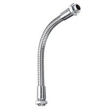 6" Universal Gooseneck Hose, 1pcs M10 Fine Thread Chrome Color 8mm
