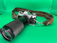 Canon AE-1 35mm SLR Program Film Camera w/Albinar 0-200m Lens - WORKS GREAT