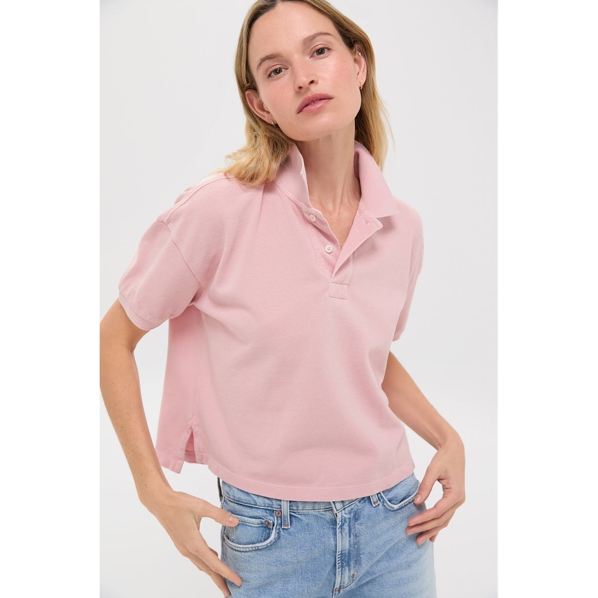 TUCKERNUCK Pink Pique Holmes Boyfriend Polo Size S NWT Retail $98 Tuckernuck