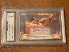 Jon Jones Auto 2016 Topps UFC Knockout /125 GMA 9 