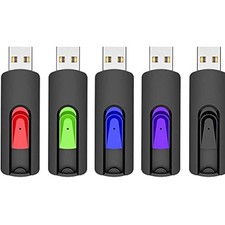 5 Pack 64GB USB Flash Drive, USB 2.0 Memory Stick Thumb Drives Jump Drive Pen...