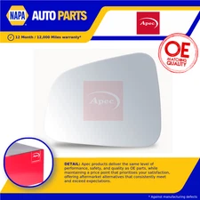 Mirror Glass fits OPEL MOKKA 76 1.7D Left 12 to 17 N/S Passenger Side Door Apec