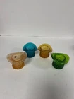 4 ANTIQUE GLASS HATS