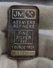 JM Johnson Mathey 1 oz .999 Silver Bar Serial # 080600